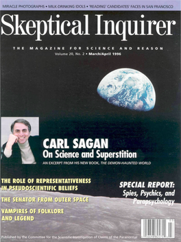 CARL SAGAN on Science and Superstition an EXCERPT from HIS NEW BOOK, the DEMON-HAUNTED WORLD