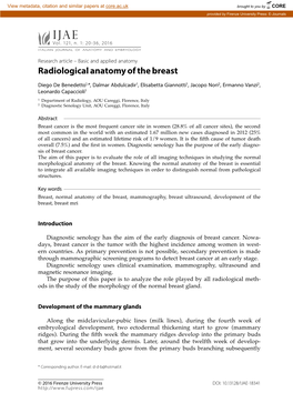 Radiological Anatomy of the Breast