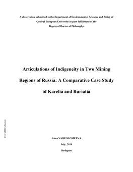 A Comparative Case Study of Karelia and Buriatia