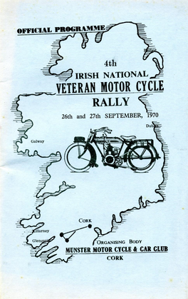 4Th Irish National Veteran Motor Cycle Rally 1970