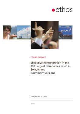 Executive Remuneration in the 100 Largest Companies Listed in Switzerland (Summary Version)