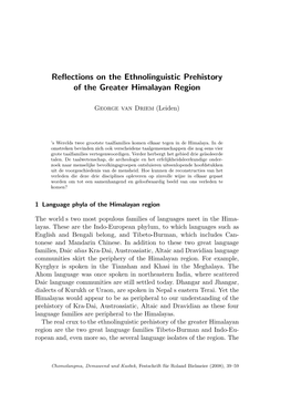 Reflections on the Ethnolinguistic