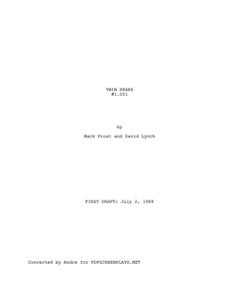 Untitled One-Hour TV Drama3 Title Page