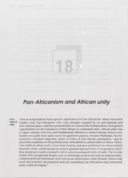 Pan-Africanism and African Unity