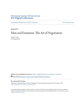 Men and Feminism: the Art of Negotiation Emma Craig SIT Study Abroad