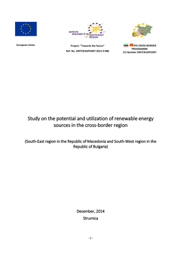 Study on the Potential and Utilization of Renewable Energy Sources in the Cross-Border Region