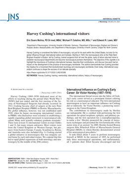 Harvey Cushing's International Visitors