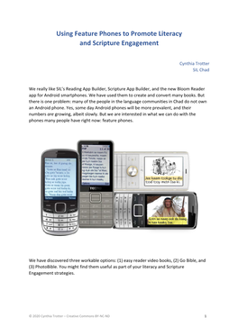 Using Feature Phones to Promote Literacy and Scripture Engagement