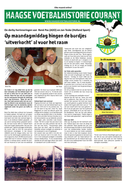 Haagse Voetbalhistorie Courant