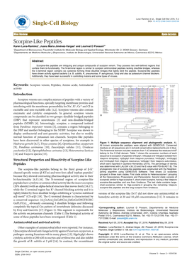 Scorpine-Like Peptides