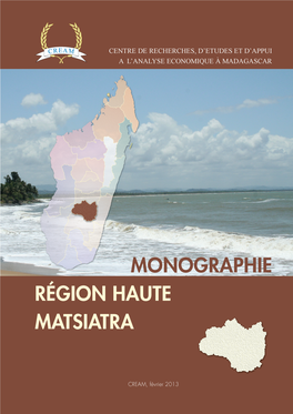 MONOGRAPHIE REGION HAUTE MATSIATRA.Pdf