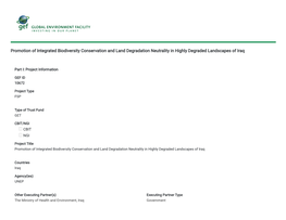 Promotion of Integrated Biodiversity Conservation and Land Degradation Neutrality in Highly Degraded Landscapes of Iraq