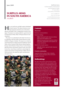 Surplus Arms in South America a Survey