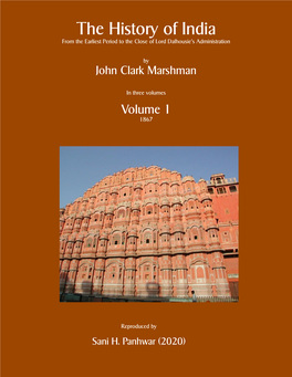 The History of India Volume I, by John Clark Marshman