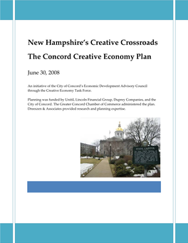 New Hampshire's Creative Crossroads the Concord Creative