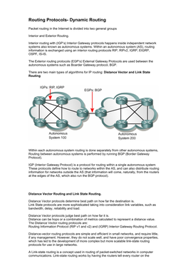 Configuring Routing Protocols