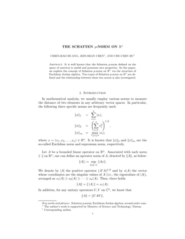 Schatten P-Norm on Rn
