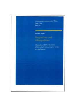 Biographien Und Bibliographien