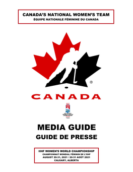 To Download Canada's National Women's Team Media Guide