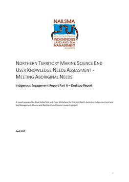 Northern Territory Marine Science End User Knowledge Needs Assessment - Meeting Aboriginal Needs