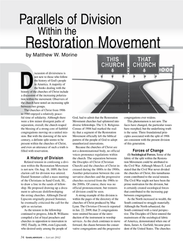 Restoration Movement by Matthew W