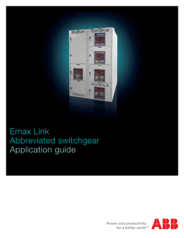 Emax Link Abbreviated Switchgear Application Guide