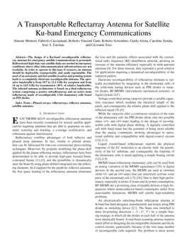 A Transportable Reflectarray Antenna for Satellite Ku-Band Emergency