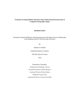 Evaluation of Submandibular Infections Using 3-Dimensional Reconstruction of Computed Tomography Images