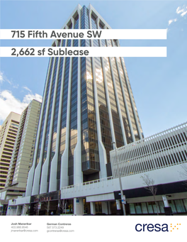 715 Fifth Avenue SW 2,662 Sf Sublease