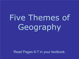 Five Themes of Geography