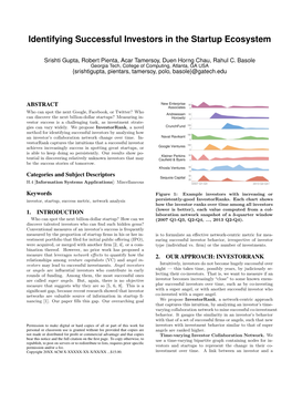 Identifying Successful Investors in the Startup Ecosystem