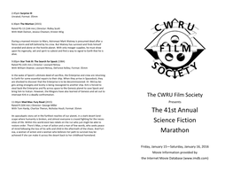 The 41St Annual Science Fiction Marathon