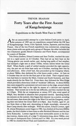 Forty Years After the First Ascent of Kangchenjunga