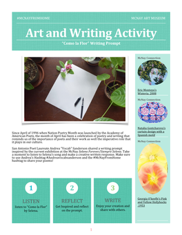 Art and Writing Activity “Como La Flor” Writing Prompt
