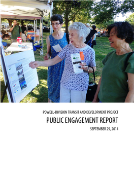 Public Engagement Report for September 2014