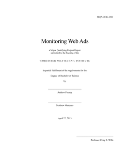 Monitoring Web Ads