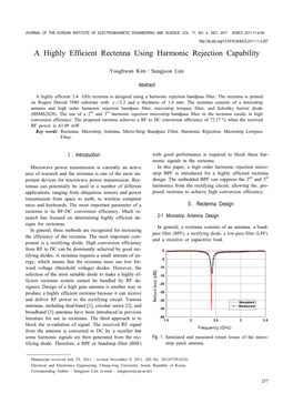 A Highly Efficient Rectenna Using Harmonic Rejection Capability