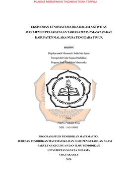 Eksplorasi Etnomatematika Dalam Aktivitas Manajemen Pelaksanaan Tarian Likurai Masyarakat Kabupaten Malaka-Nusa Tenggara Timur