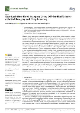 Near-Real-Time Flood Mapping Using Off-The-Shelf Models with SAR Imagery and Deep Learning