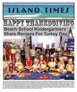 Beach School Kindergartners Share Recipes for Turkey Day