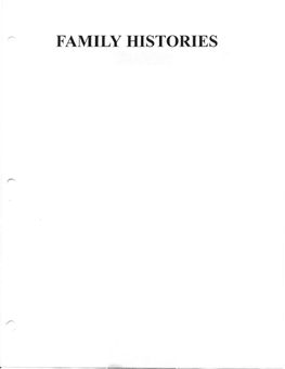 Family Histories