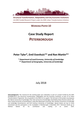 Case Study Report PETERBOROUGH