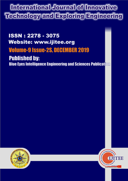 International Journal of Innovative Technology and Exploring Engineering