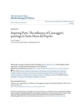 The Influence of Caravaggio's Paintings in Santa Maria Del Popolo