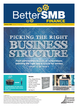 FINANCE Summer 2019 Volume 3 • Number 2 Bridgetower Media Series of Guides for Small and Midsize Businesses