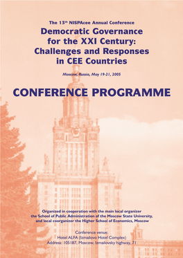 Democratic Governance for the XXI Century: Challenges and Responses in CEE Countries