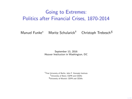 Going to Extremes: Politics After Financial Crises, 1870-2014