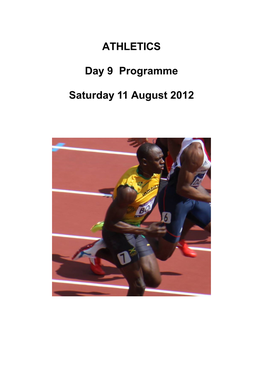 Day 9 Programme