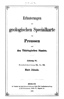 Geologischen Speeialkarte