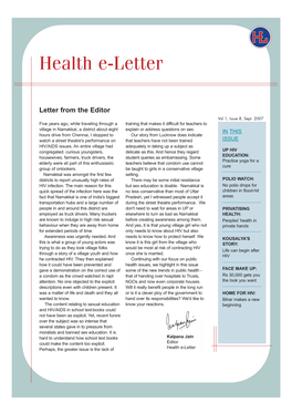 Health E-Letter September 2007